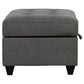 Stonenesse Rectangular Upholstered Storage Ottoman Grey