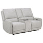 Sylmar Chenille Upholstered Power Reclining Loveseat Dove Grey