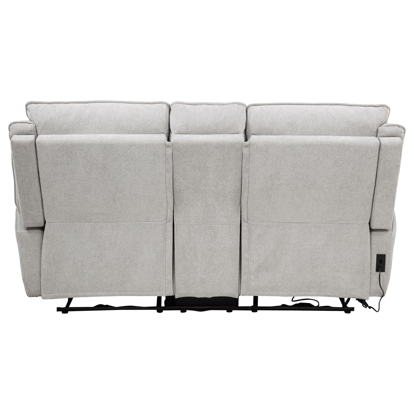 Sylmar Chenille Upholstered Power Reclining Loveseat Dove Grey