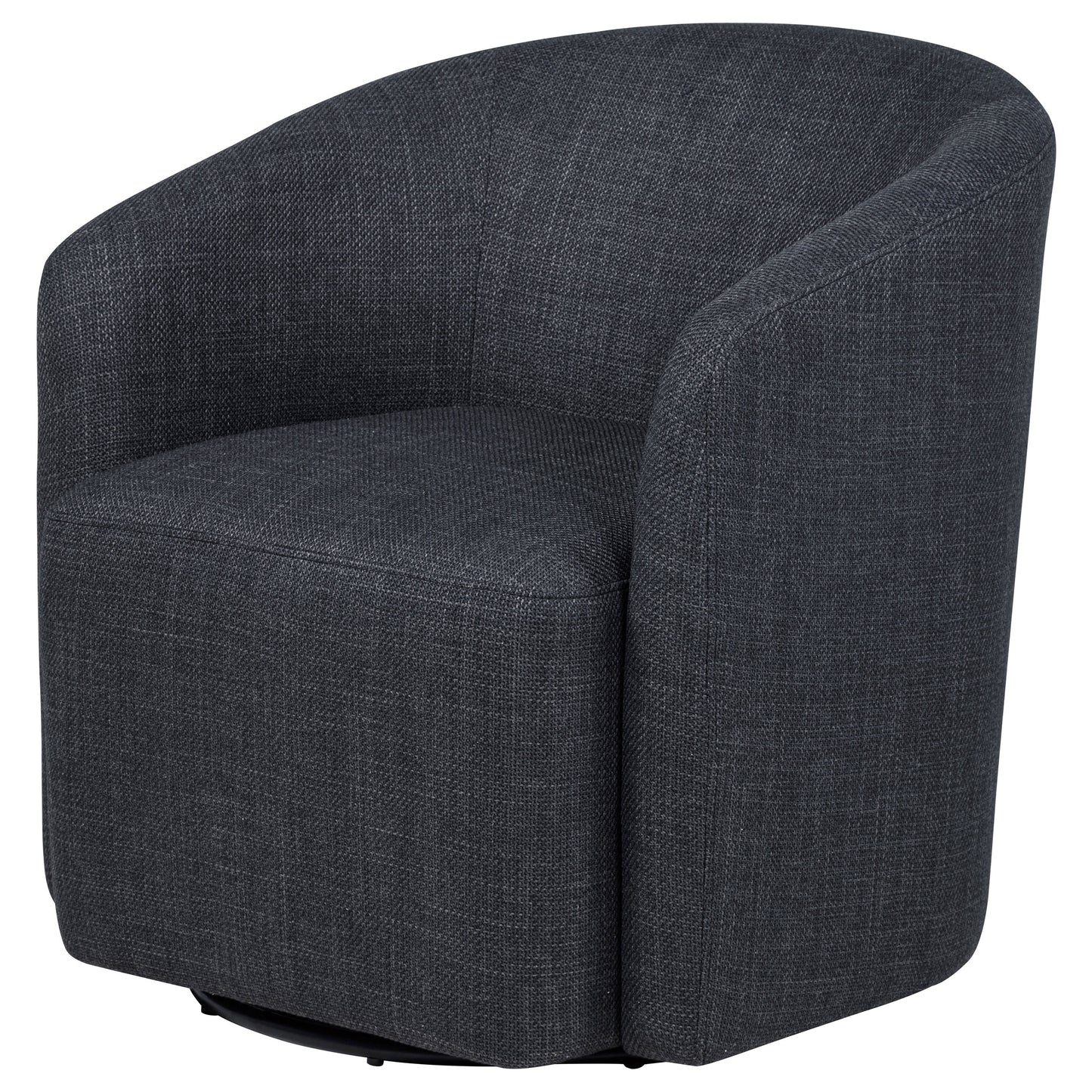 Mossbrook Fabric Upholstered Swivel Accent Chair Anthracite