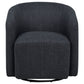 Mossbrook Fabric Upholstered Swivel Accent Chair Anthracite