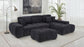 Octavia Upholstered Rectangular Ottoman Black