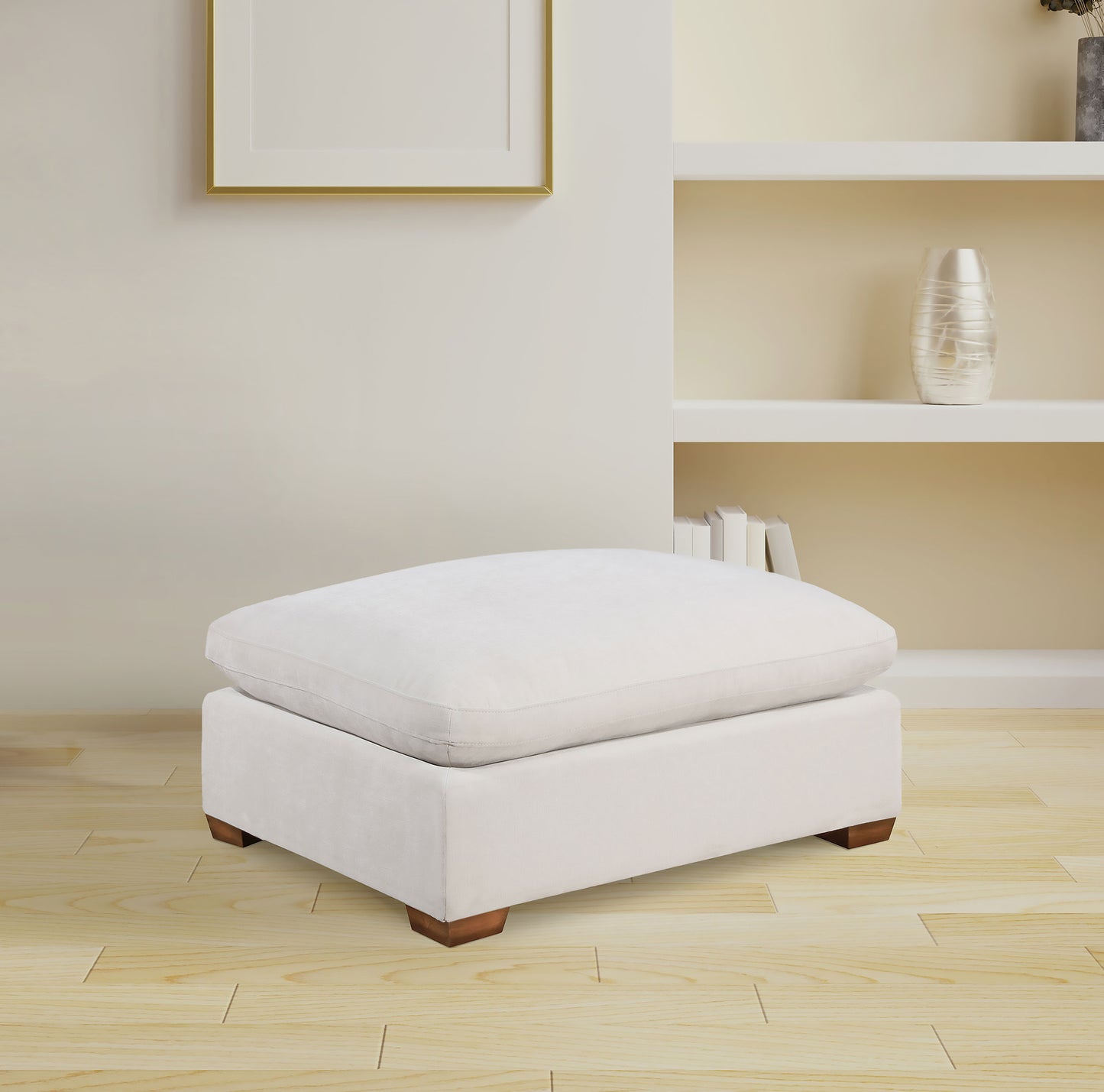 Lakeview Rectangular Upholstered Ottoman Ivory