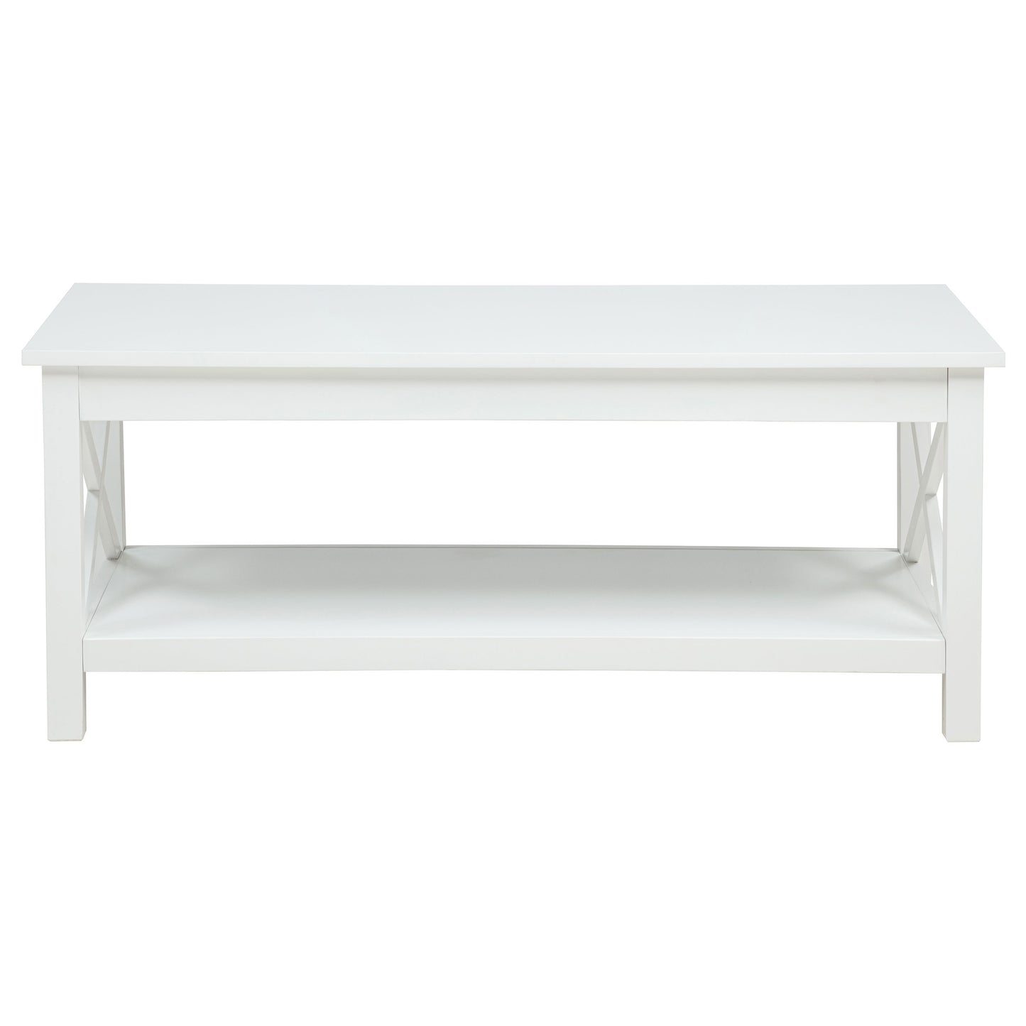 Skyview 2-piece Rectangular Lift Top Coffee Table Set White