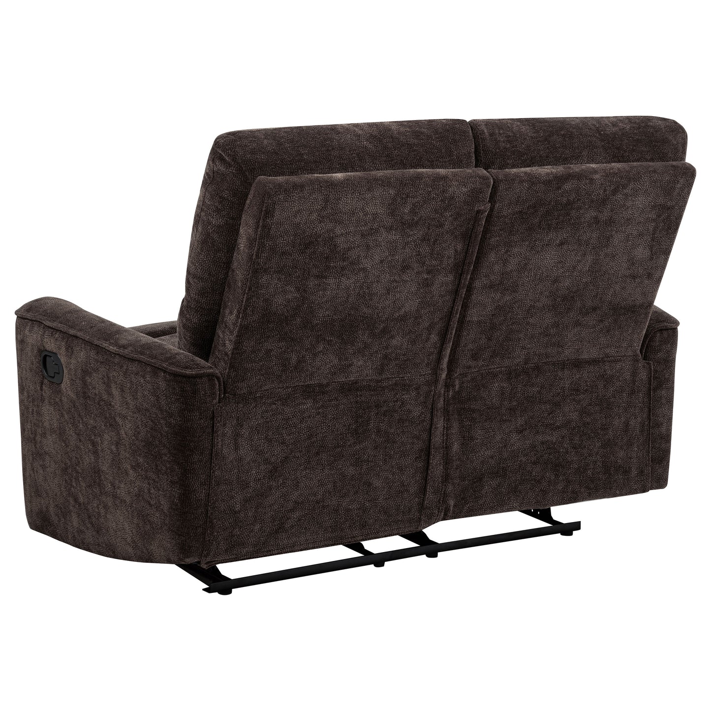 Navarro Chenille Upholstered Reclining Loveseat Dark Brown