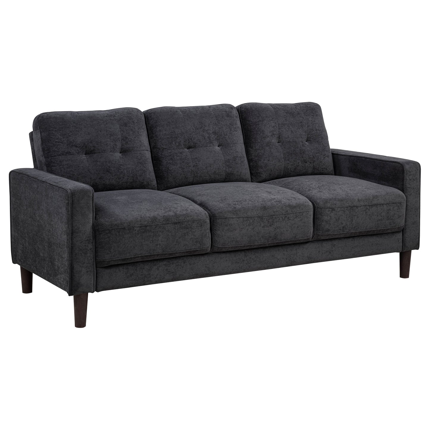 Bowen II Fabric Upholstered Track Arm Sofa Steel Grey
