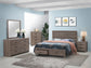 Brantford Wood Eastern King Storage Panel Bed Barrel Oak