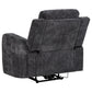 Kennett 3-piece Chenille Power Reclining Sofa Set Dark Grey
