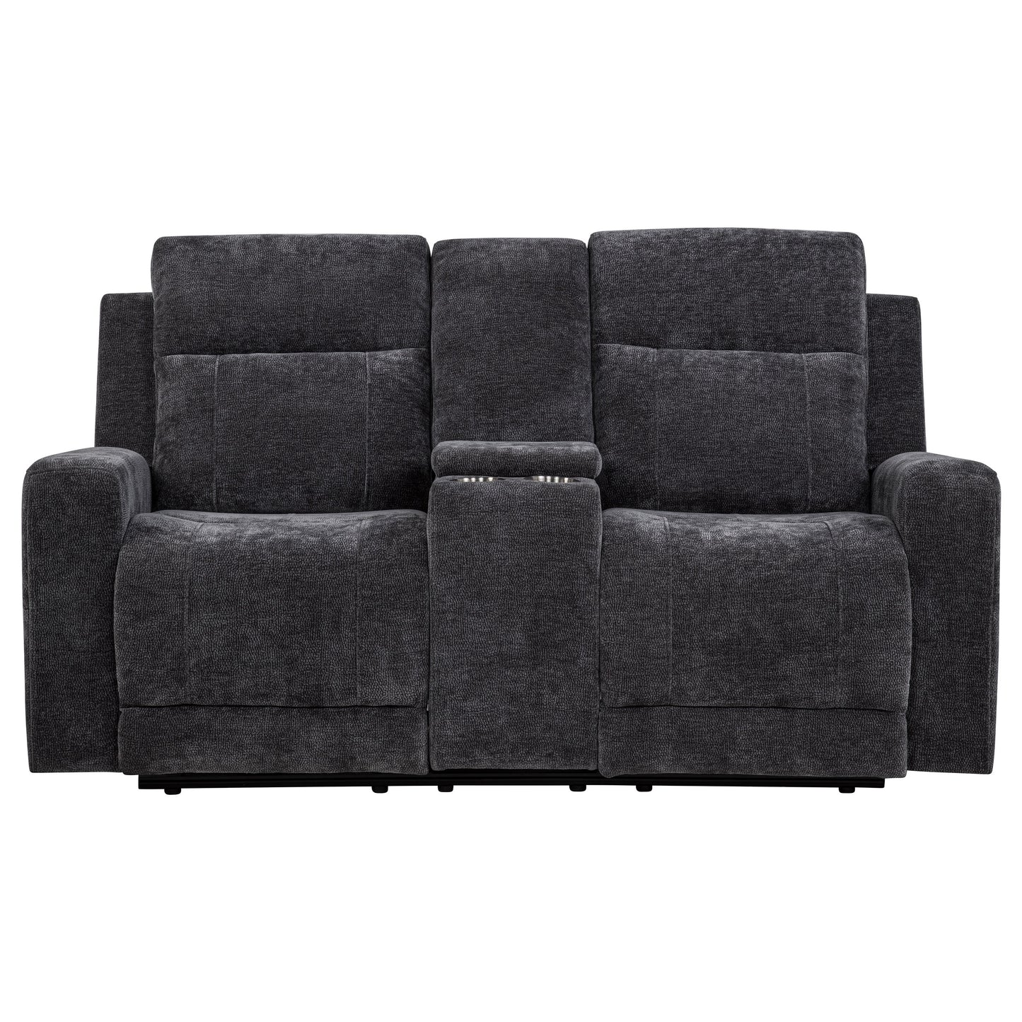 Kennett Chenille Upholstered Power Reclining Loveseat Grey