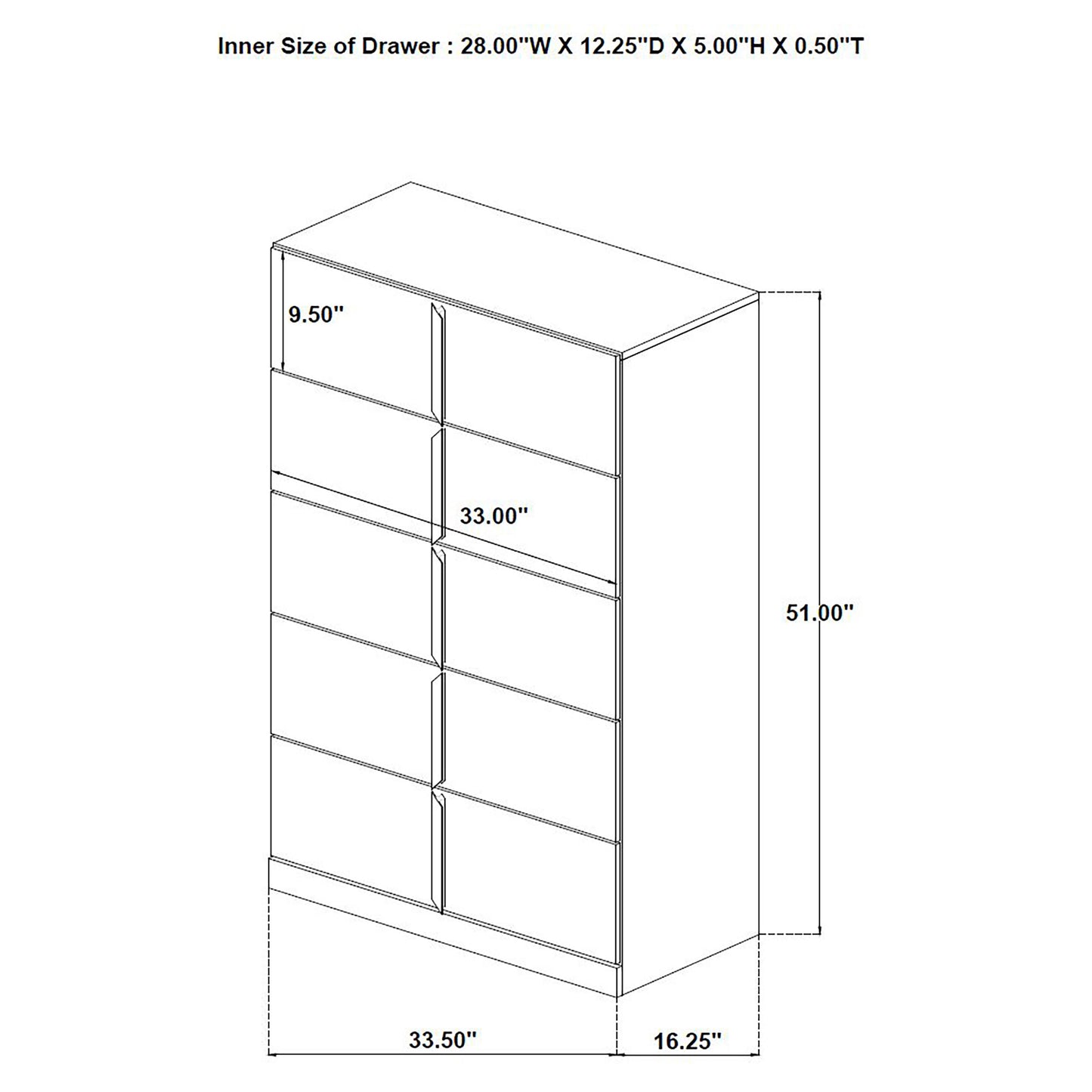 Ines 5-piece Queen Bedroom Set Navy and White High Gloss