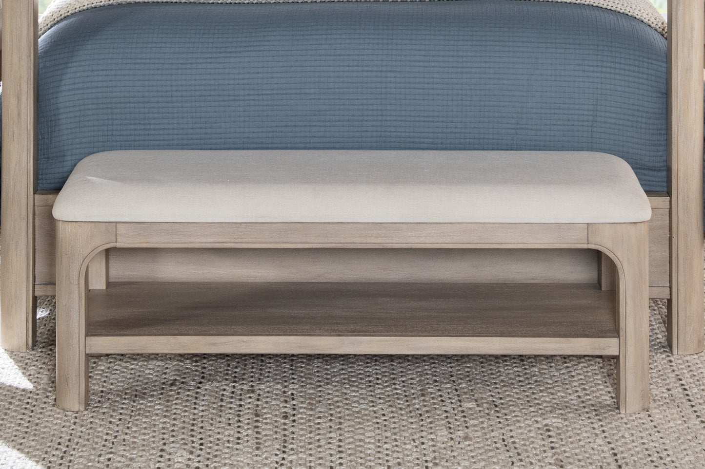 Solano 49-inch Bedroom Bed End Bench Weathered Mango