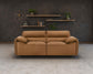 Buxton Top Grain Leather Upholstered Loveseat Orange
