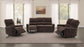 Navarro Chenille Upholstered Reclining Loveseat Dark Brown
