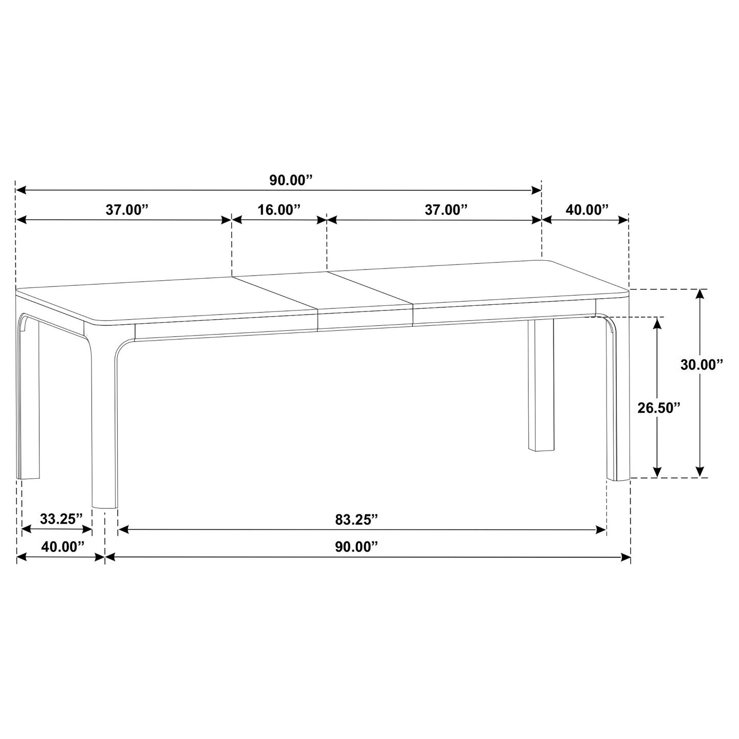 Solano 90-inch Extension Dining Table Weathered Mango