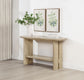 Kailani Coastal Sofa Console Table with Shelf Beige Oak