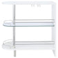 Adolfo 3-tier Bar Table Glossy White and Clear