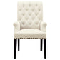 Alana Tufted Back Upholstered Arm Chair Beige