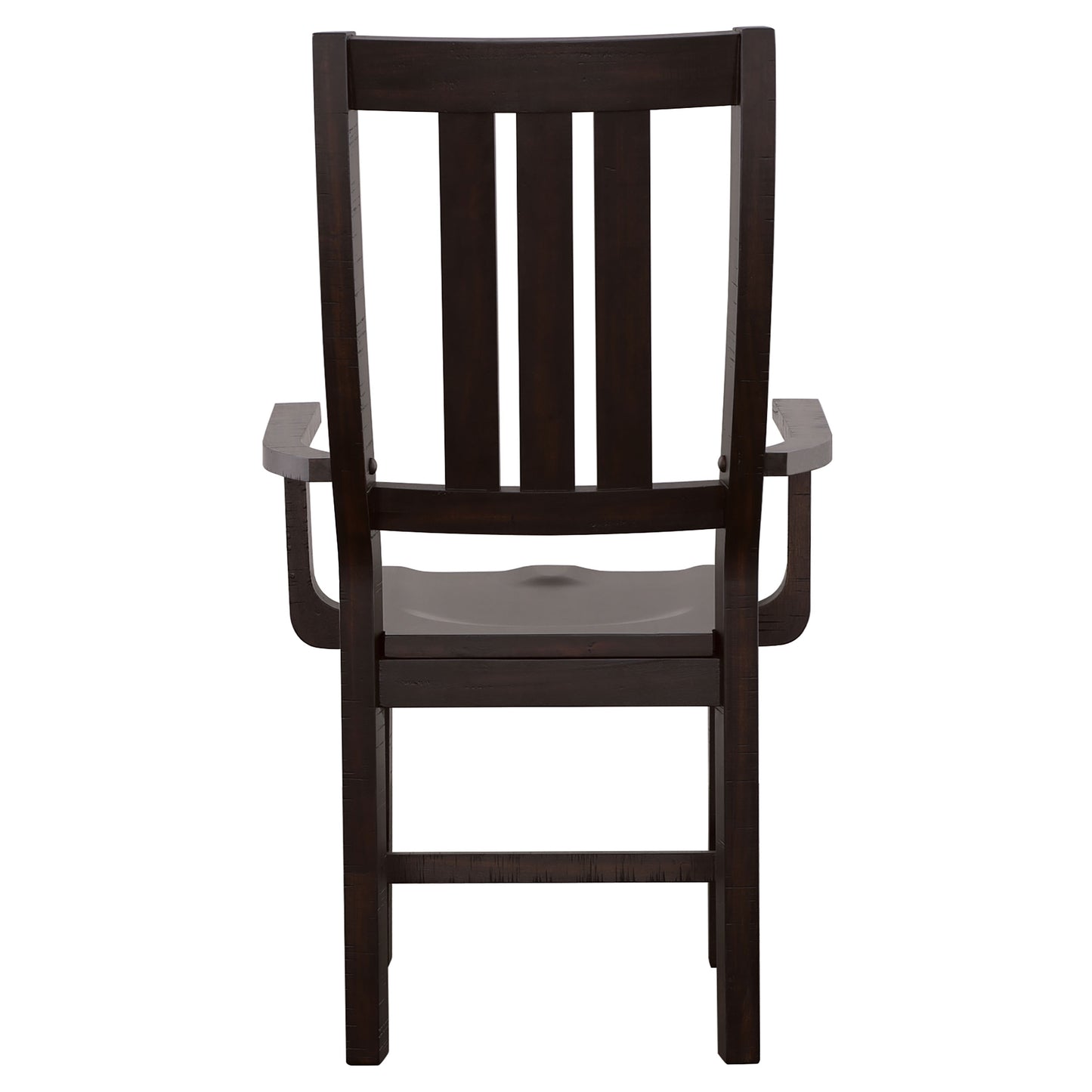 Calandra Slat Back Arm Chairs Vintage Java (Set of 2)