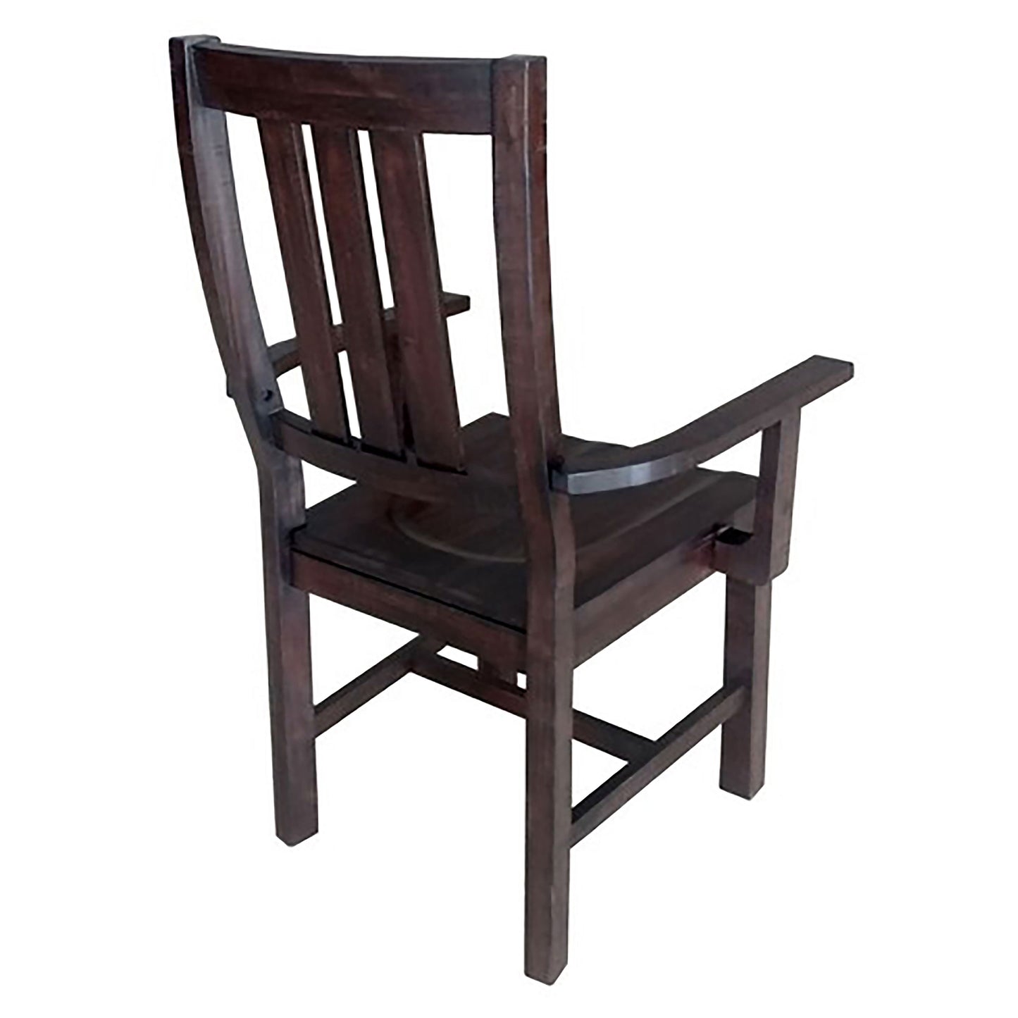Calandra Slat Back Arm Chairs Vintage Java (Set of 2)