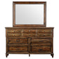 Avenue 8-drawer Dresser with Mirror Weathered Burnished Brown