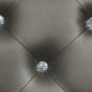Gunnison Wood Queen LED Panel Bed Silver Metallic