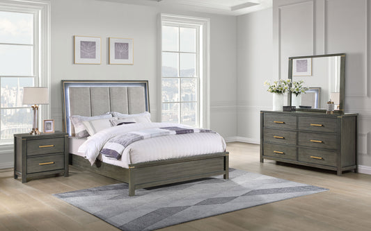 Kieran 4-piece Eastern King Bedroom Set Grey