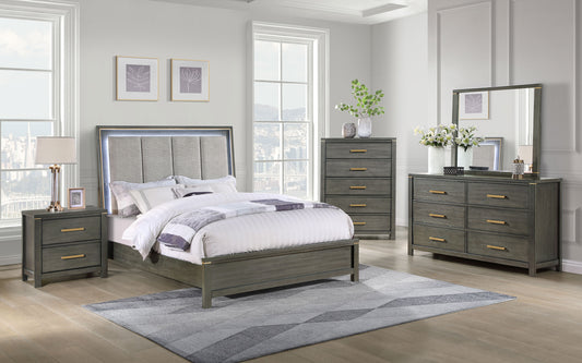 Kieran 5-piece Eastern King Bedroom Set Grey
