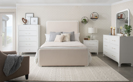 Anastasia 5-piece California King Bedroom Set Pearl White