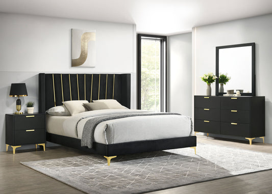 Kendall 4-piece Eastern King Bedroom Set Black
