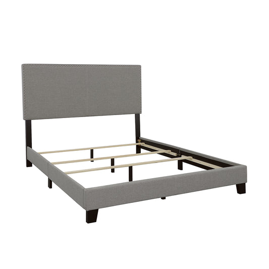 Boyd Upholstered California King Panel Bed Grey