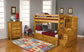 Wrangle Hill Wood Twin Over Twin Bunk Bed Amber Wash