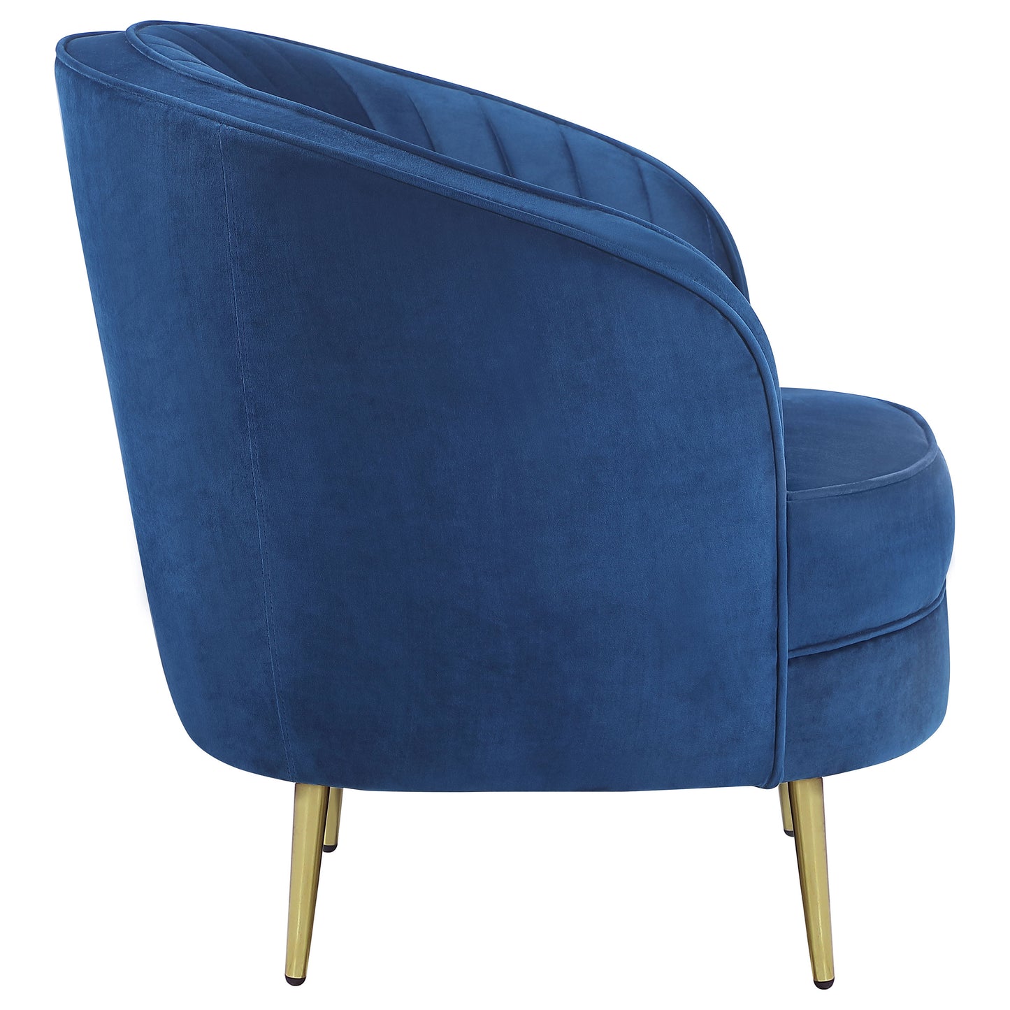 Sophia Upholstered Vertical Channel Tufted Chair Blue