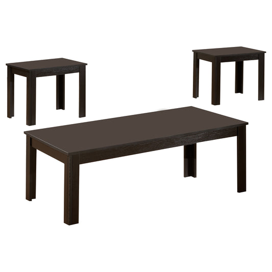 Elias 3-piece Engineered Wood Coffee Table Set Black