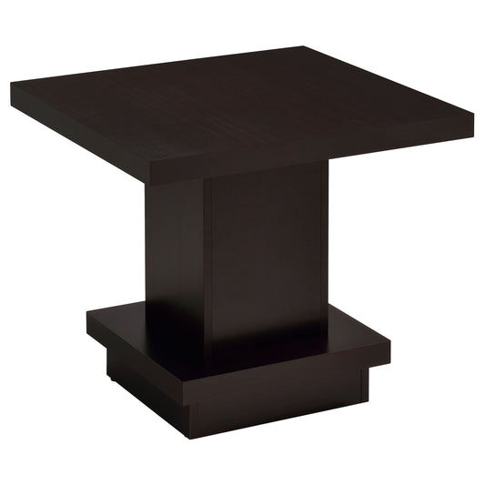 Reston Square Engineered Wood Side End Table Cappuccino