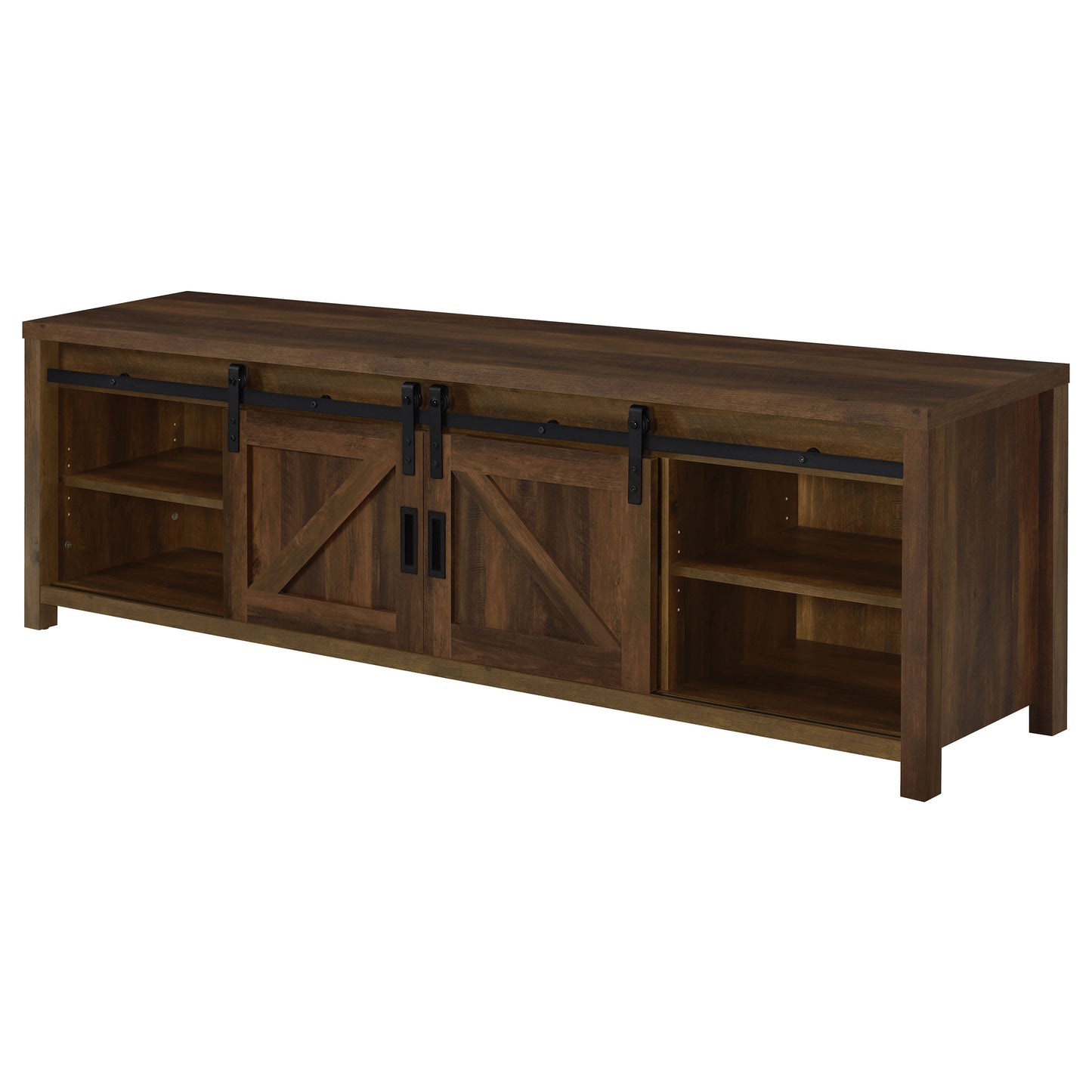 Madra 2-door Engineered Wood 79-inch TV Stand Dark Pine