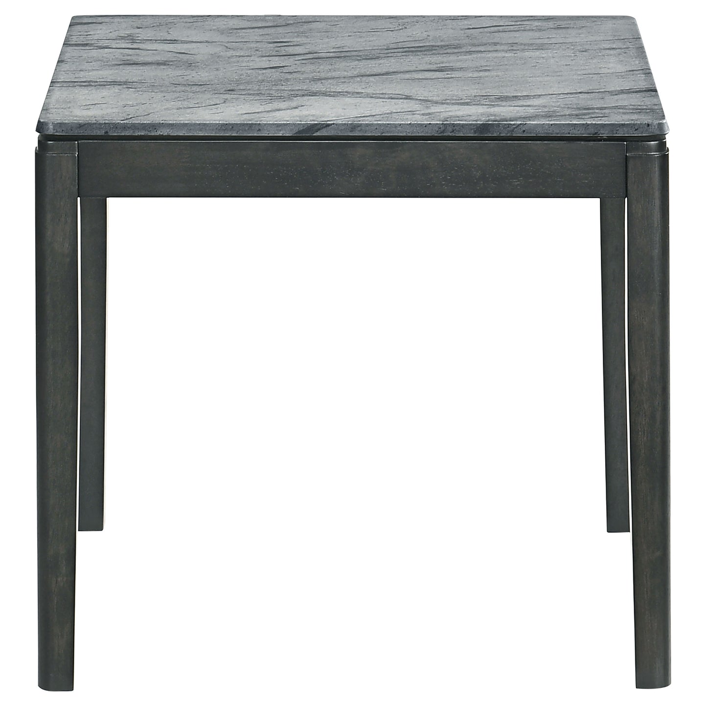 Mozzi Square End Table Faux Grey Marble and Black