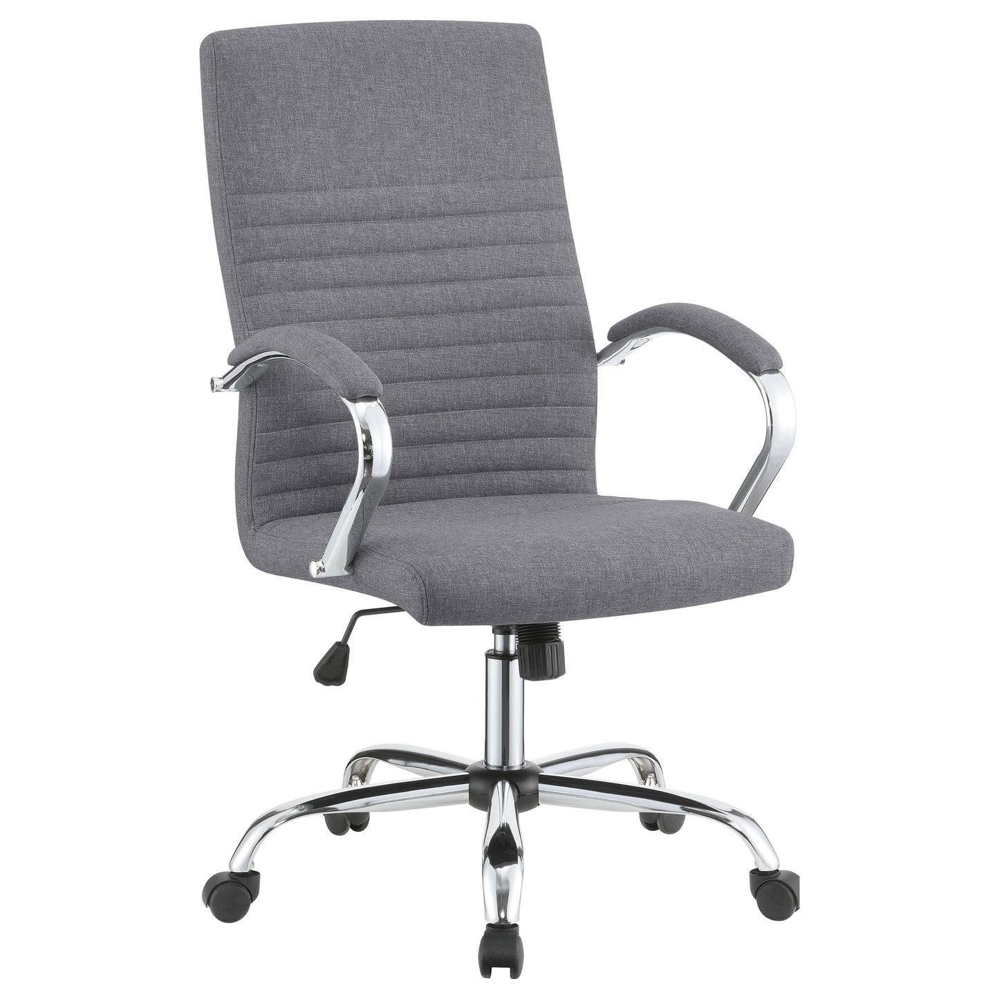 Abisko Upholstered Office Chair with Casters Grey and Chrome