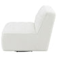 Cobie Upholstered Swivel Armless Chair Natural