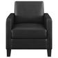 Julio Upholstered Accent Chair with Track Arms Black