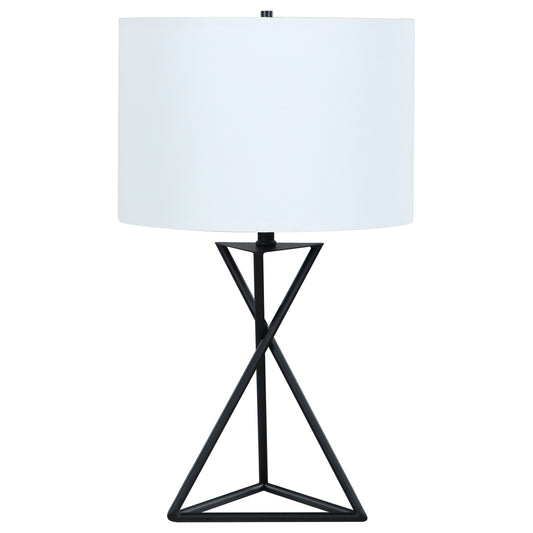 Mirio Drum Table Lamp White and Black