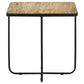 Elyna Square Accent Table Travertine and Black