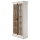 Tammi 2-door Tall Cabinet Antique White and Brown