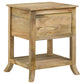 Russo 2-drawer Accent Table with Open Shelf Natural Mango