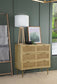 Zamora 3-drawer Accent Cabinet Natural and Antique Brass